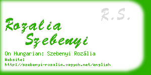 rozalia szebenyi business card