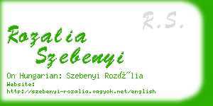 rozalia szebenyi business card